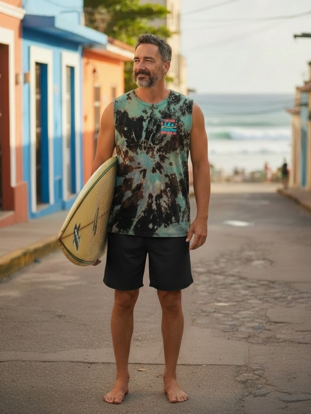 Myrtle Beach Ocean Vibes Tie-Dye Surf Tank Top xl